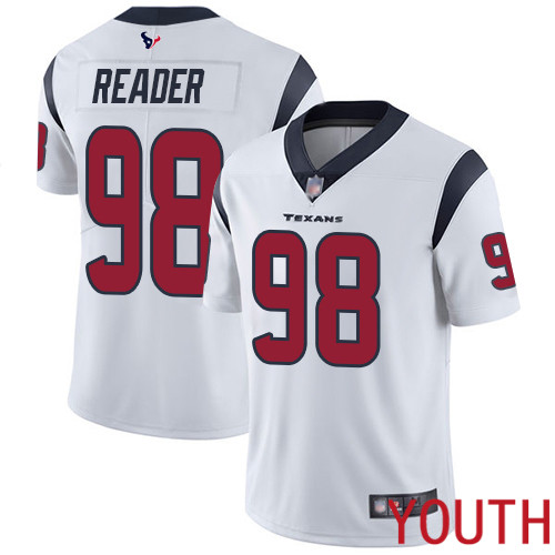 Houston Texans Limited White Youth D J  Reader Road Jersey NFL Football #98 Vapor Untouchable